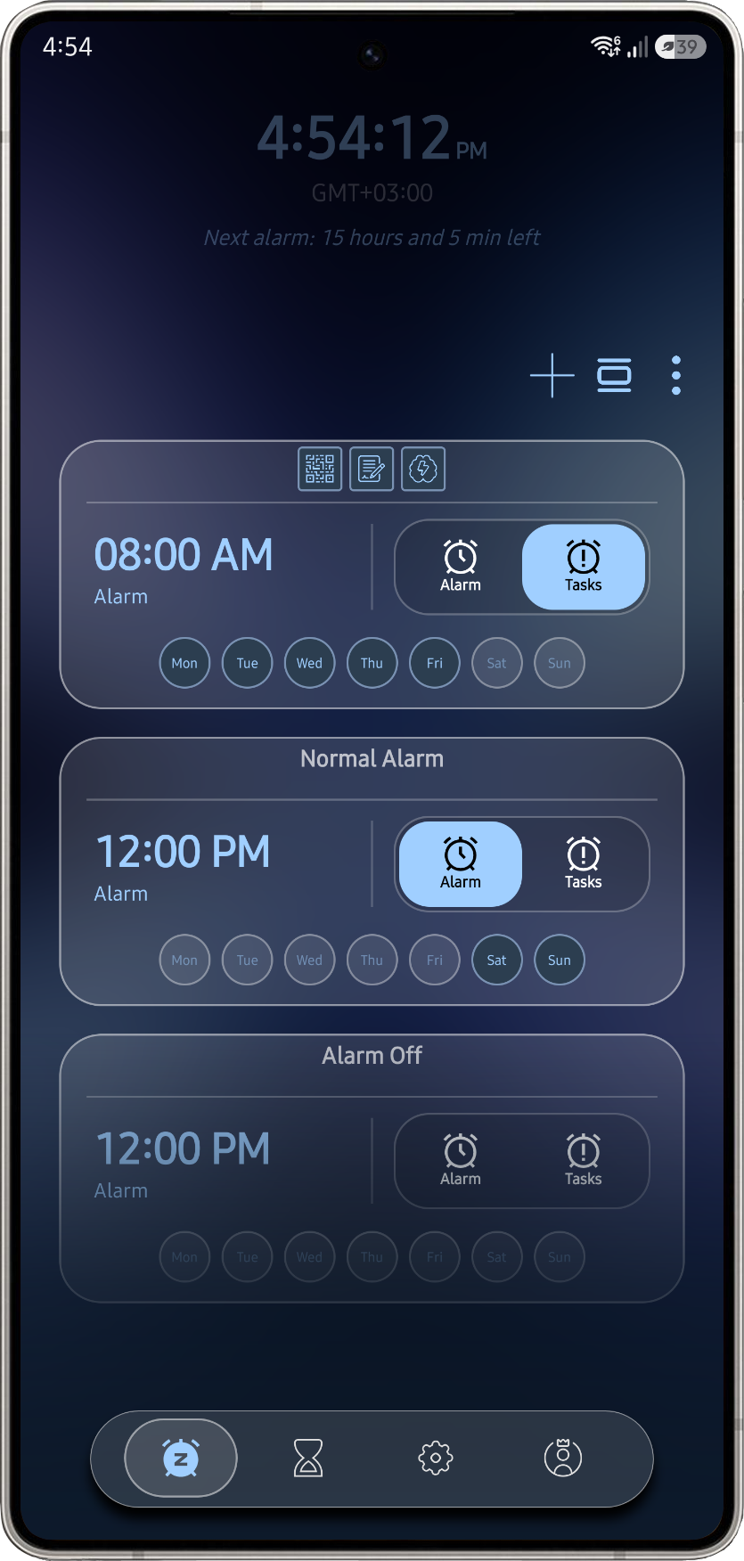 Expanded Alarm List